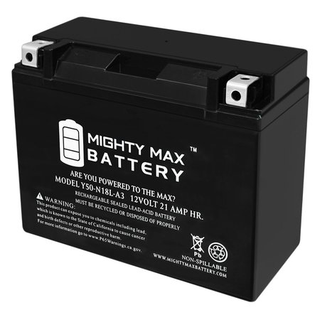 MIGHTY MAX BATTERY Y50-N18L-A3 Replacement Battery for Honda Y50-N18L-A3 Motorcycle MAX3947463